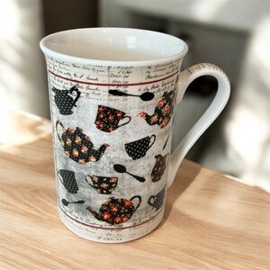 Kent Pottery Coffee Tea Mug Floral Teapot Teacup Spoon Design England Porcelain